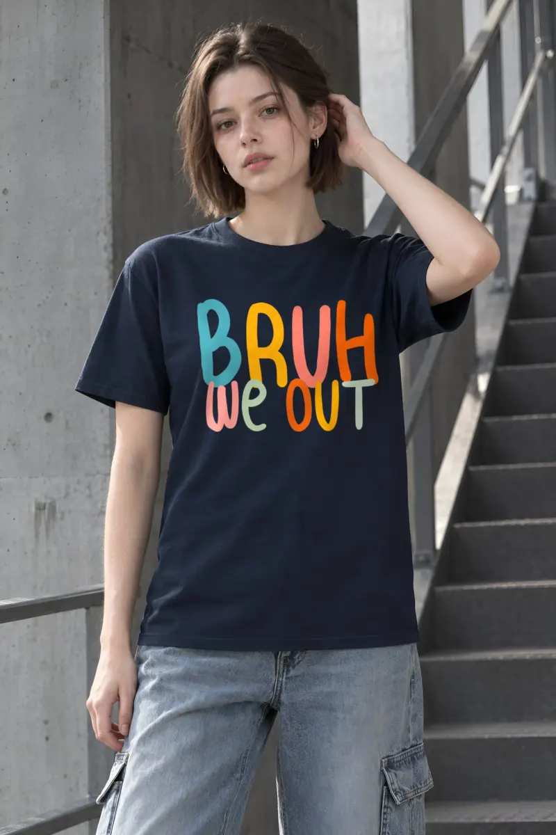 "Bruh We Out" Heavyweight Unisex Crewneck T-shirt