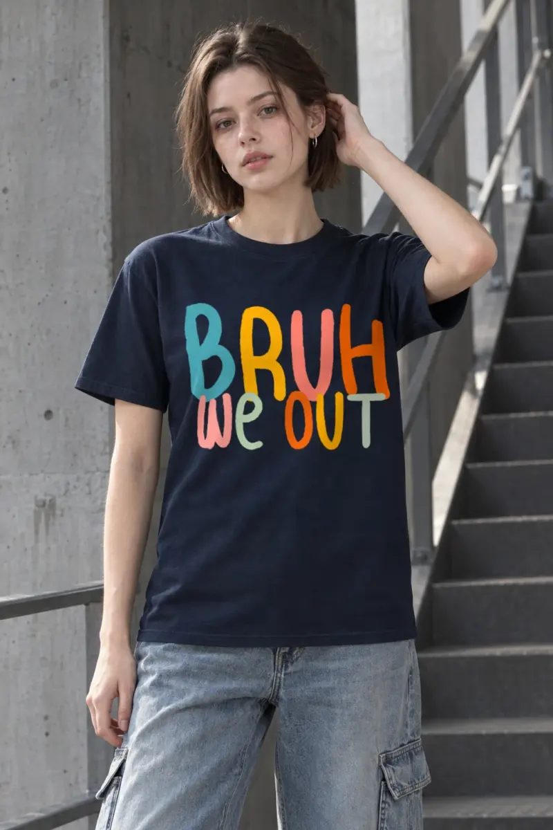 "Bruh We Out" Heavyweight Unisex Crewneck T-shirt