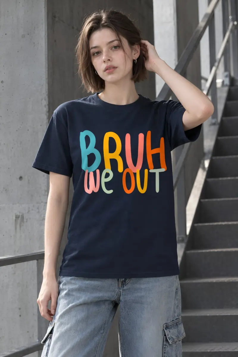 "Bruh We Out" Heavyweight Unisex Crewneck T-shirt