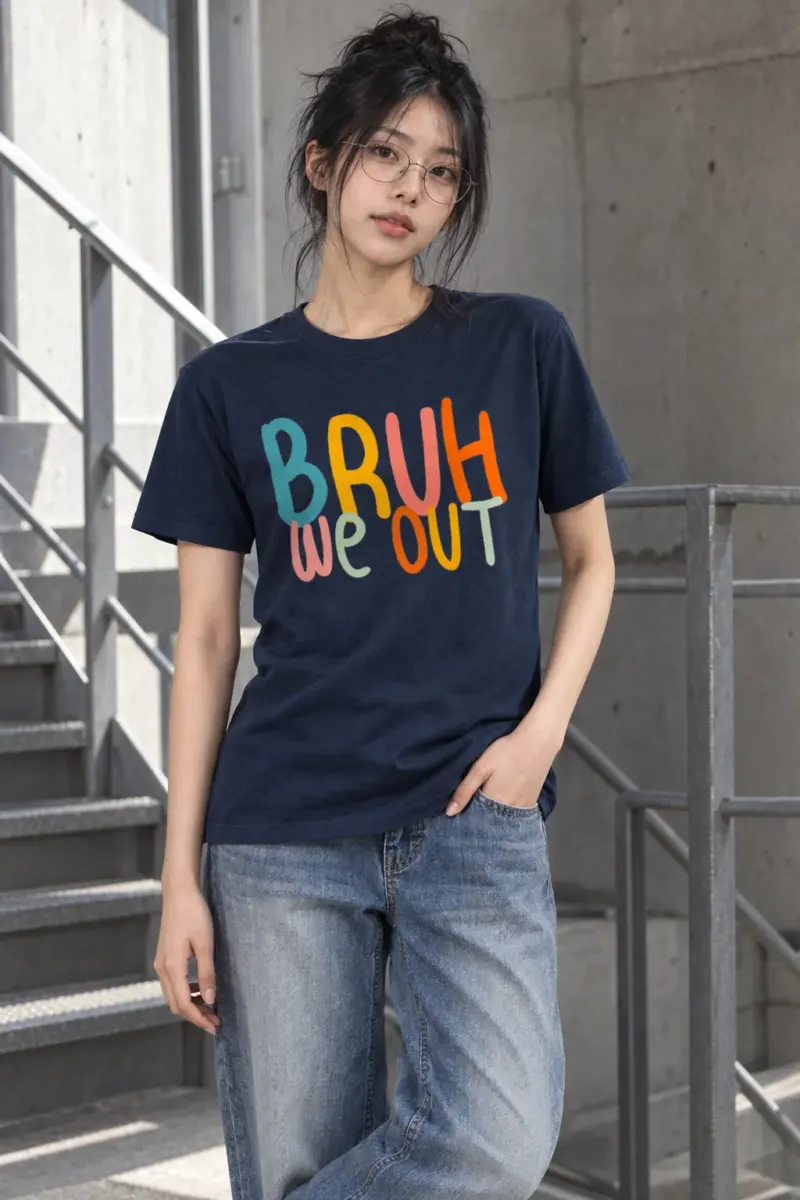 "Bruh We Out" Heavyweight Unisex Crewneck T-shirt