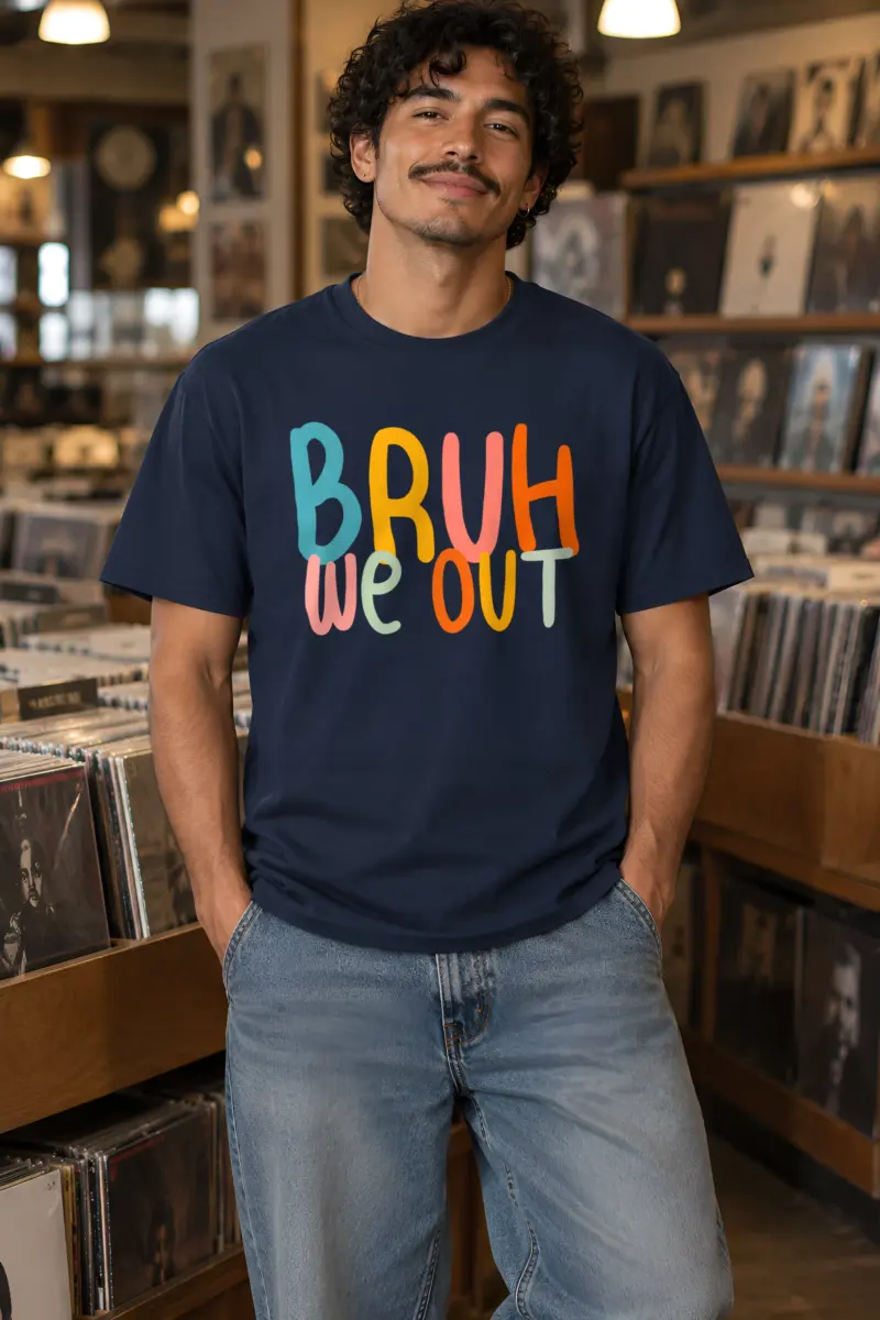 "Bruh We Out" Heavyweight Unisex Crewneck T-shirt