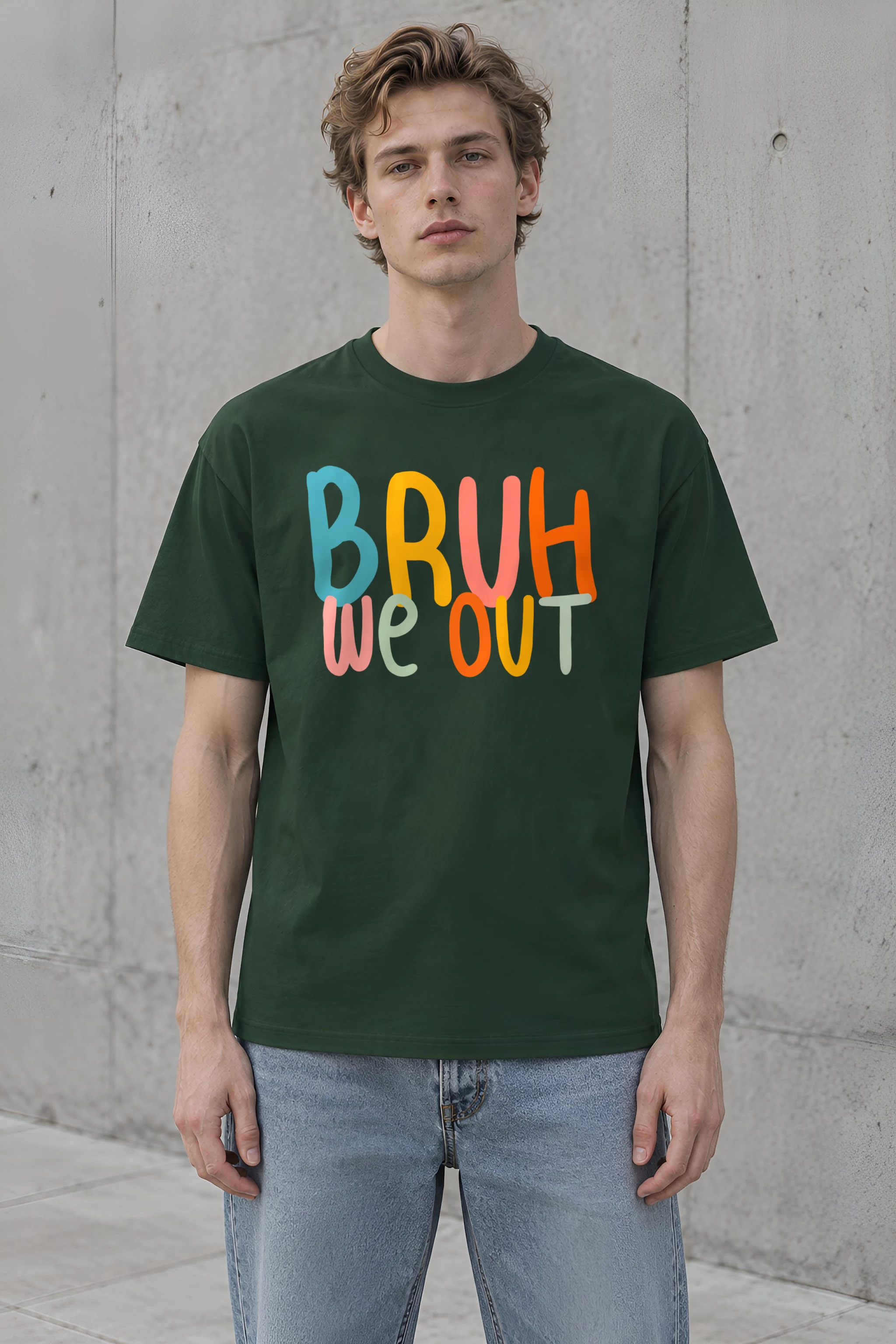 "Bruh We Out" Heavyweight Unisex Crewneck T-shirt