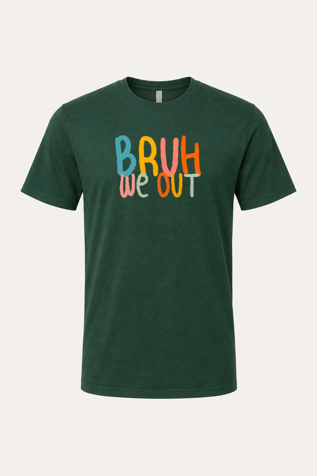 "Bruh We Out" Heavyweight Unisex Crewneck T-shirt | Gildan 5000