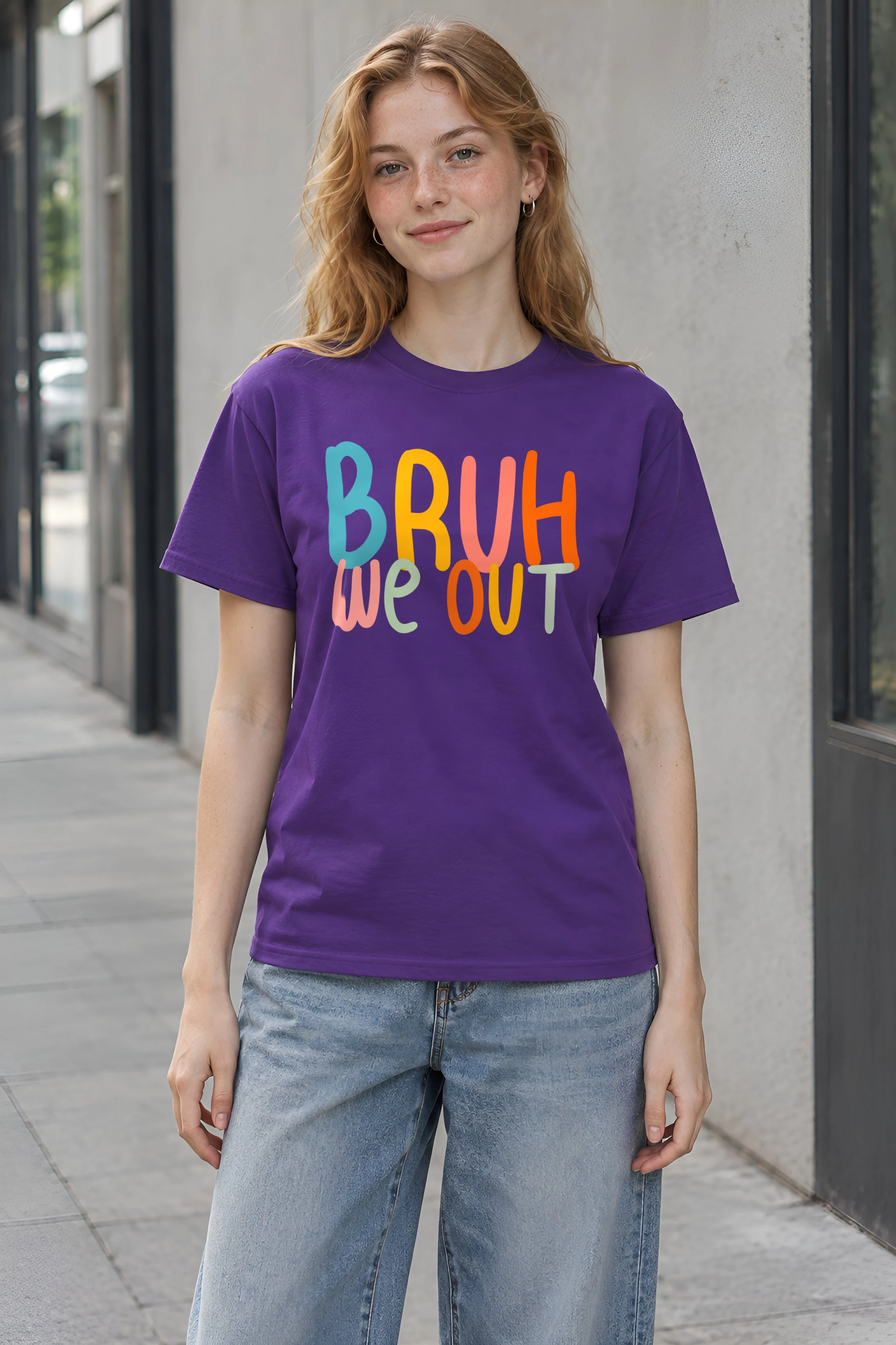"Bruh We Out" Heavyweight Unisex Crewneck T-shirt