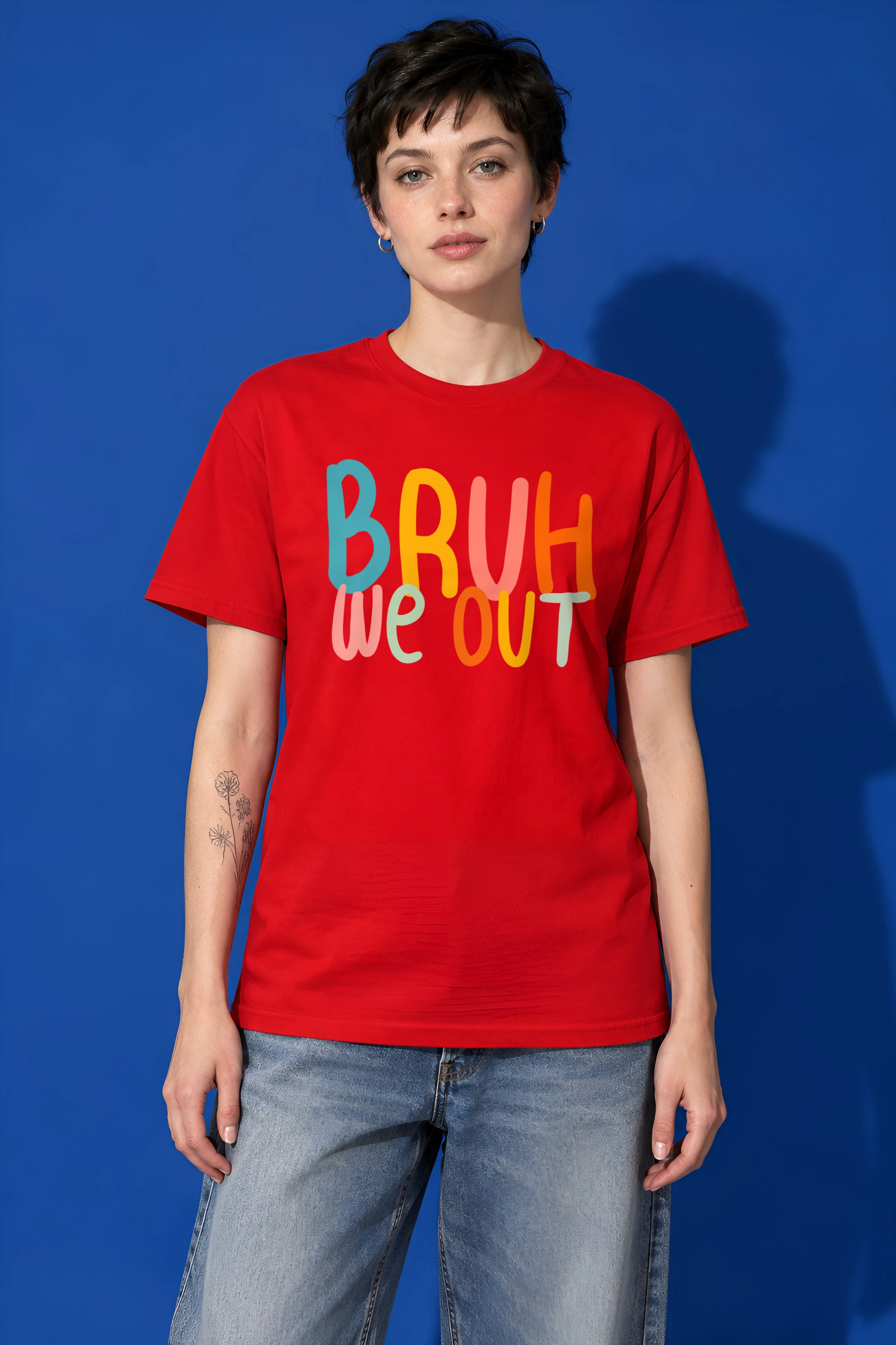 "Bruh We Out" Heavyweight Unisex Crewneck T-shirt
