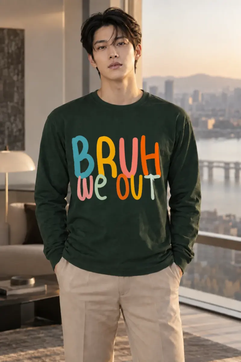 "Bruh We Out" Unisex Longsleeve T-shirt | Gildan 2400