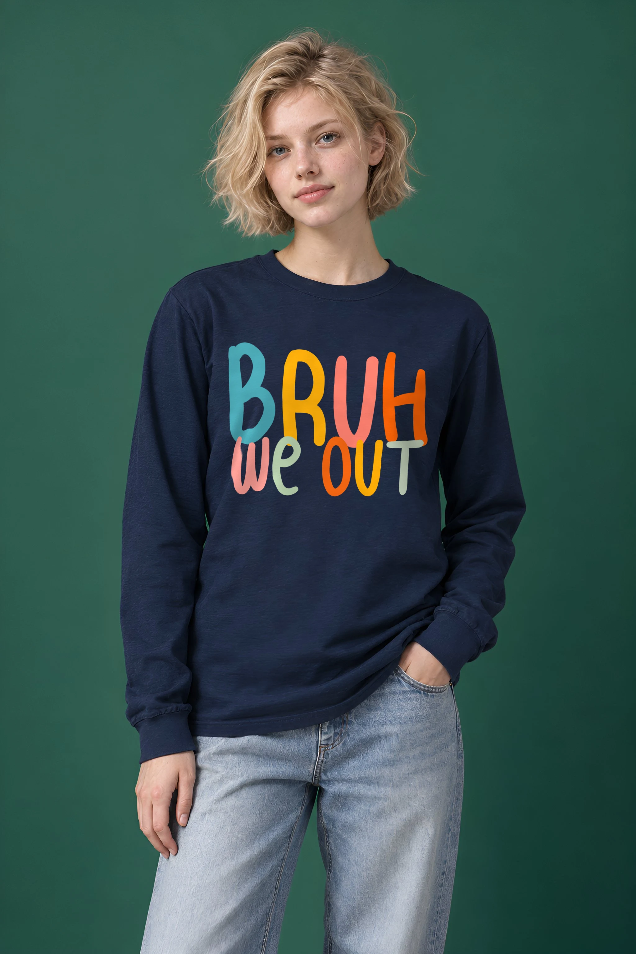 "Bruh We Out" Unisex Longsleeve T-shirt