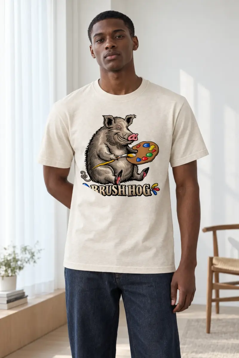 "Brush Hog" Heavyweight Unisex Crewneck T-shirt | Gildan 5000