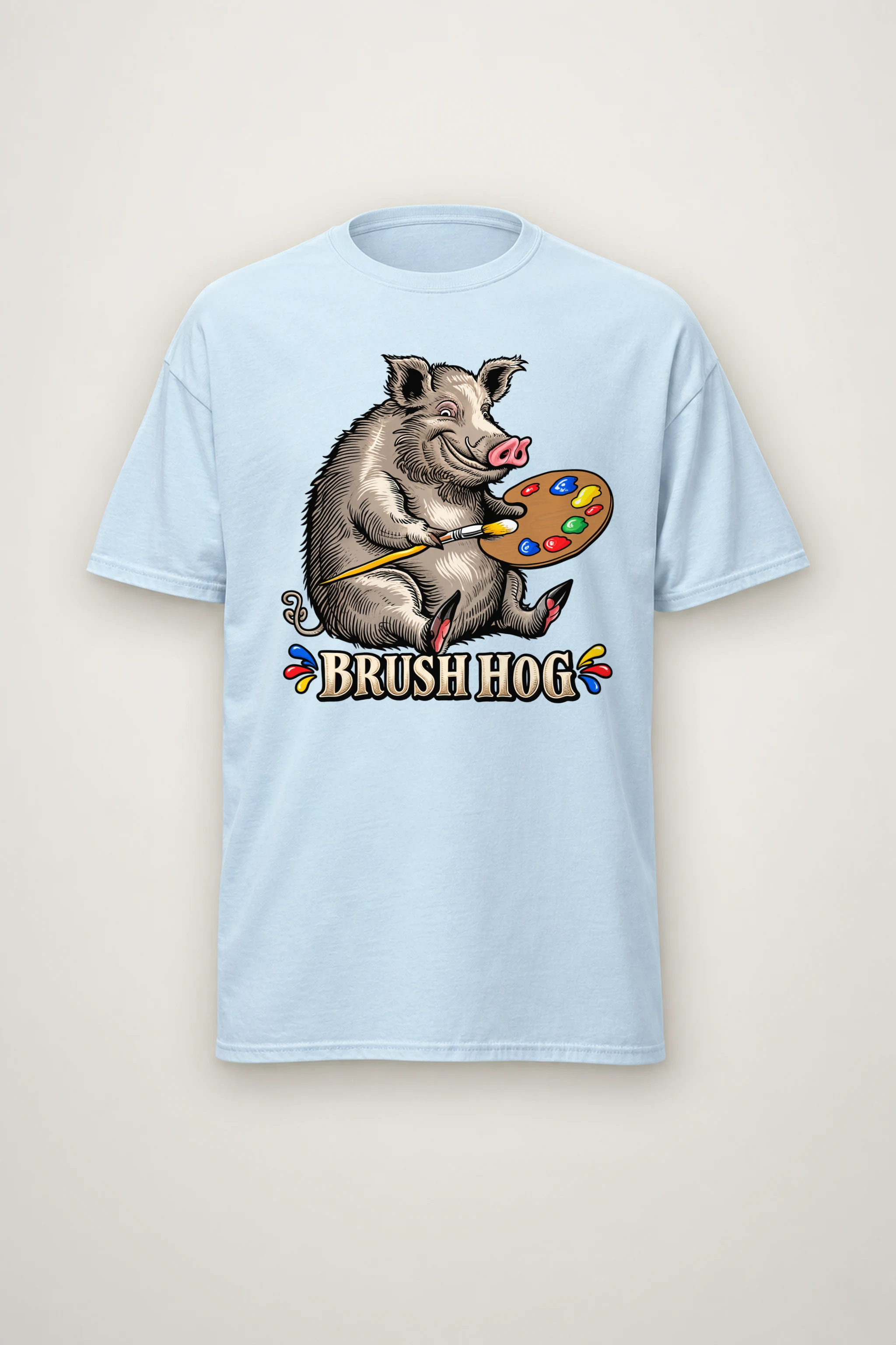 "Brush Hog" Heavyweight Unisex Crewneck T-shirt