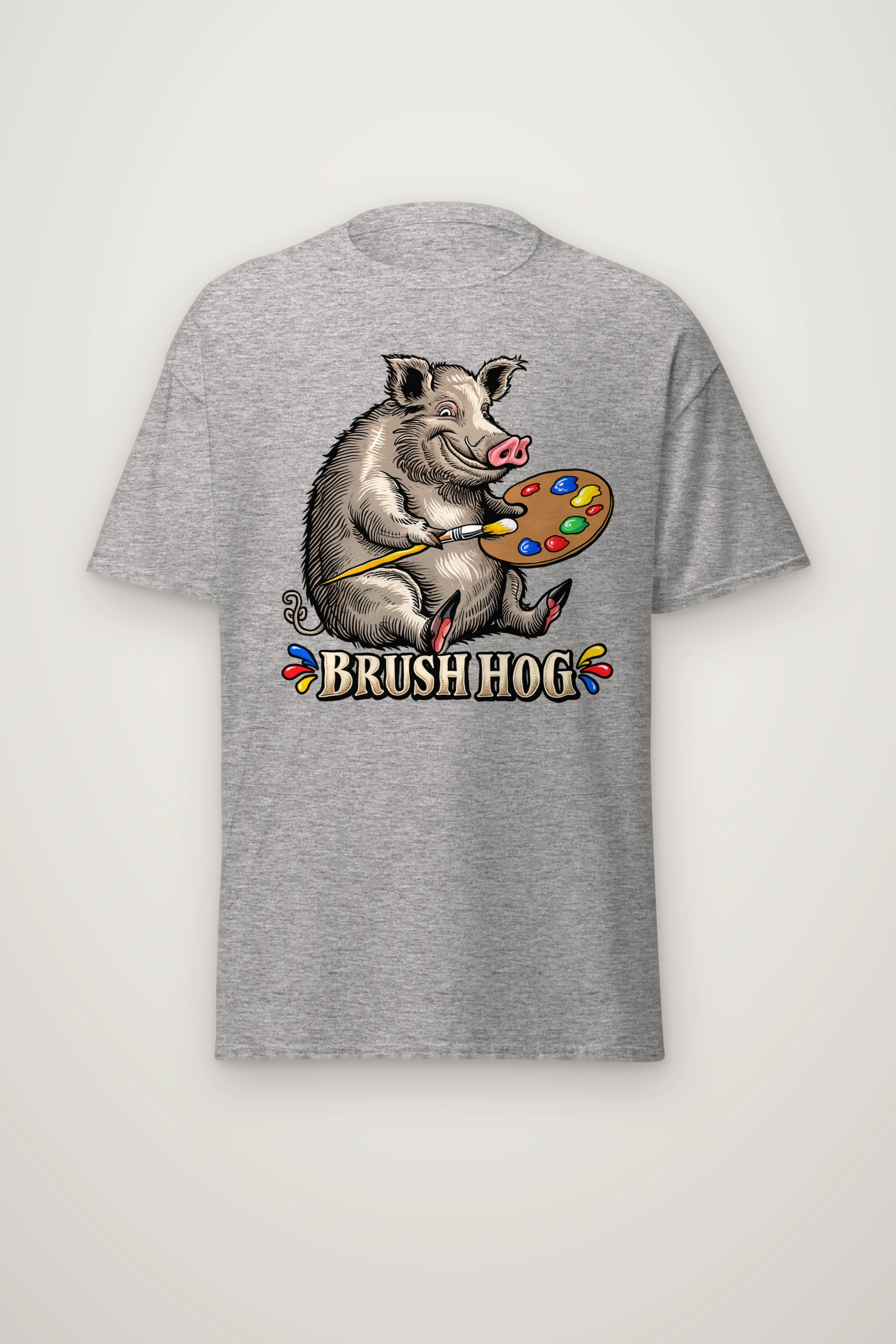 "Brush Hog" Heavyweight Unisex Crewneck T-shirt