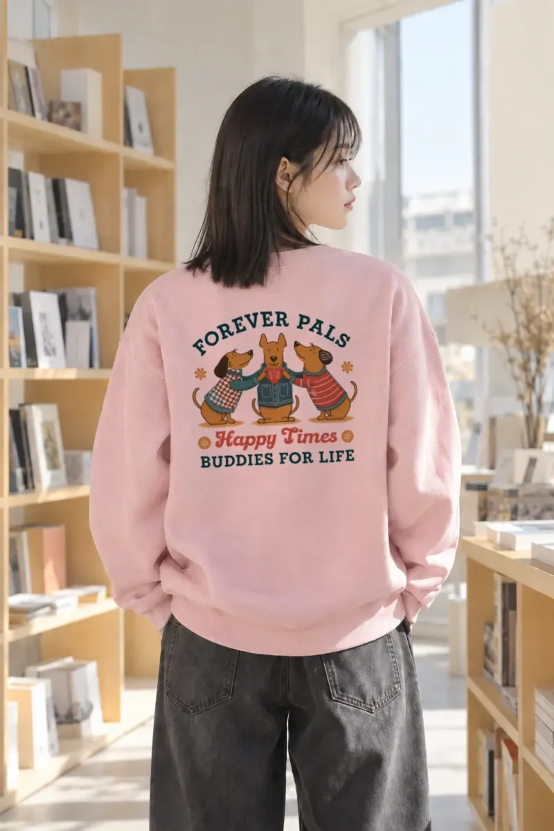 "Buddies For Life" Heavy Blend Unisex Crewneck Sweatshirt | Gildan 18000