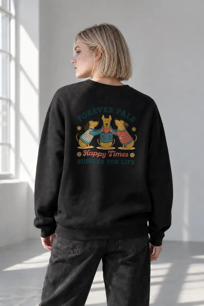 “Buddies For Life” Heavy Blend Unisex Crewneck Sweatshirt | Gildan 18000