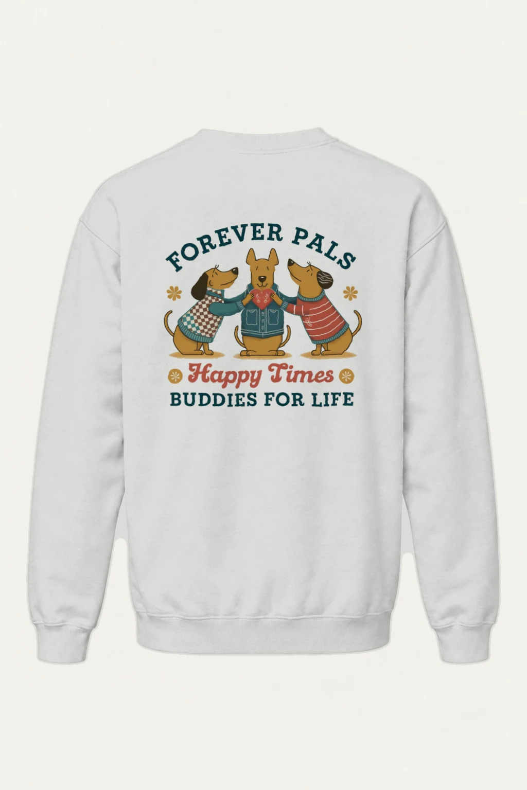 "Buddies For Life" Heavy Blend Unisex Crewneck Sweatshirt | Gildan 18000