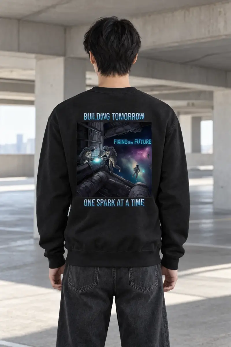"Building Tomorrow" Heavy Blend Unisex Crewneck Sweatshirt | Gildan 18000