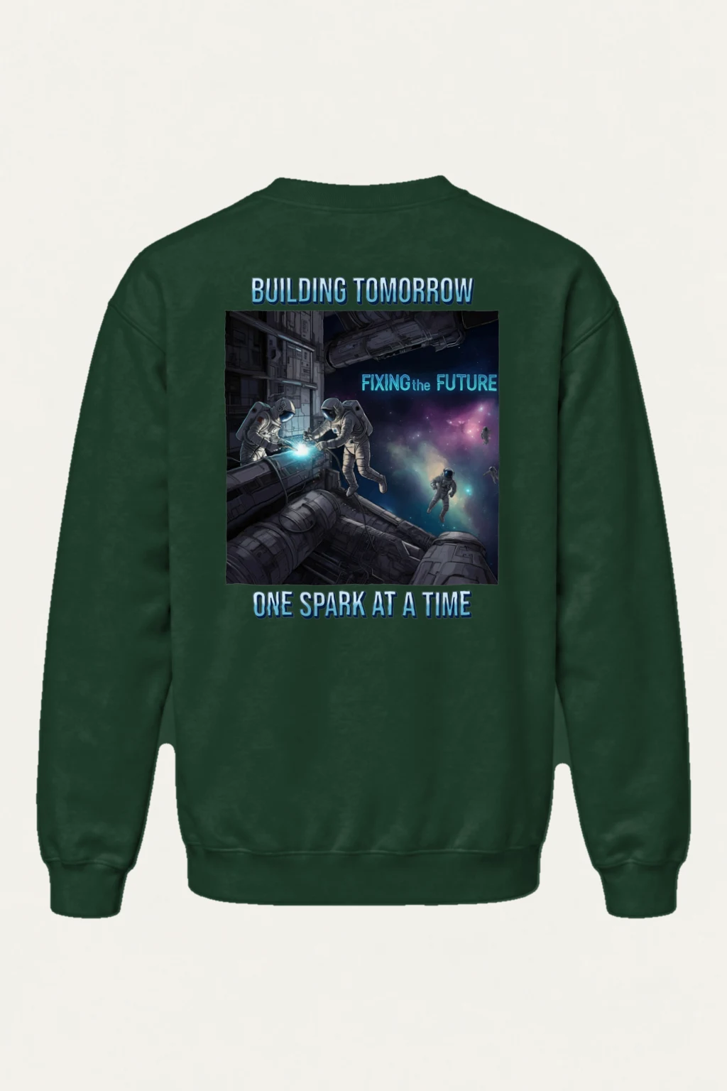"Building Tomorrow" Heavy Blend Unisex Crewneck Sweatshirt | Gildan 18000