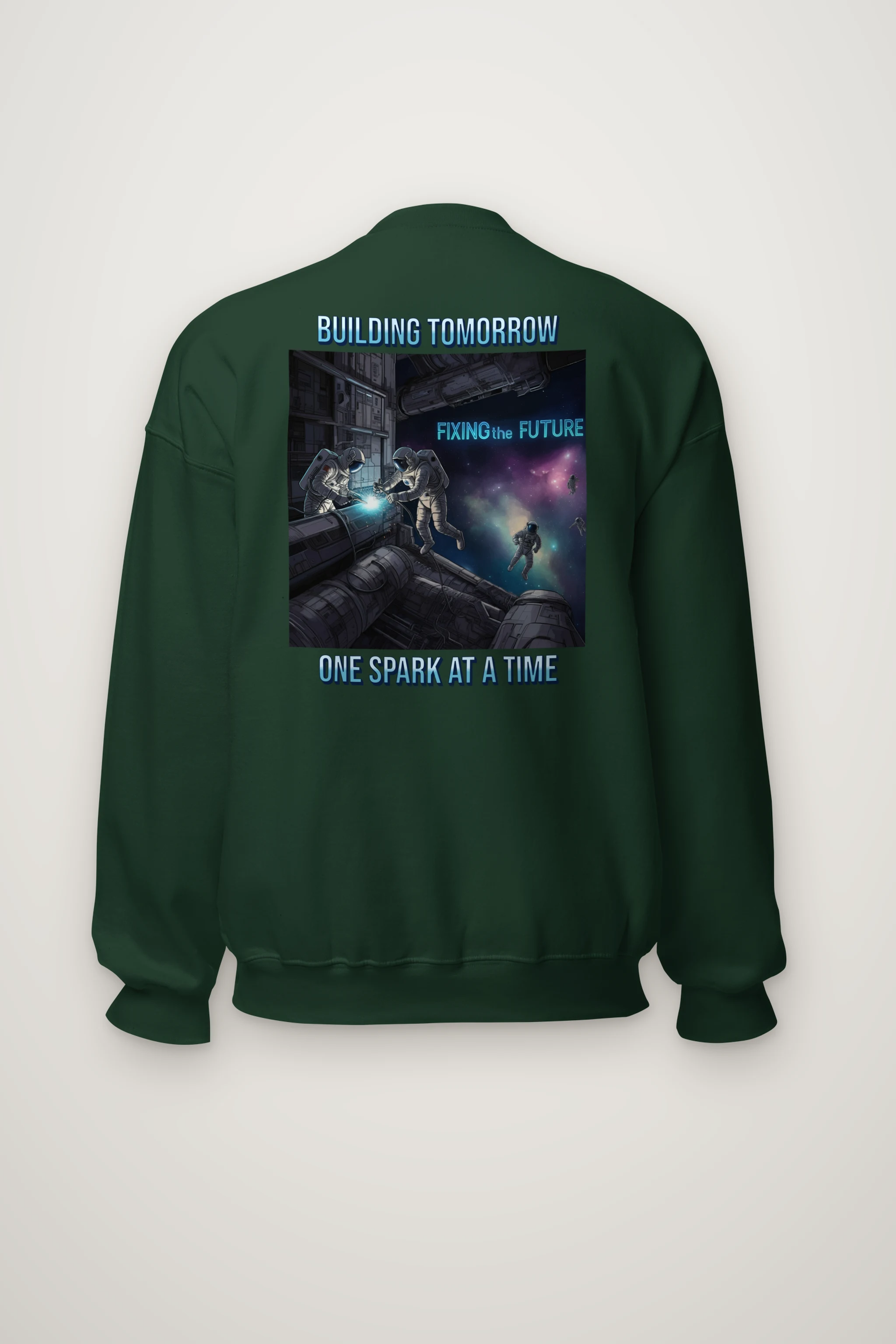 "Building Tomorrow" Heavy Blend Unisex Crewneck Sweatshirt