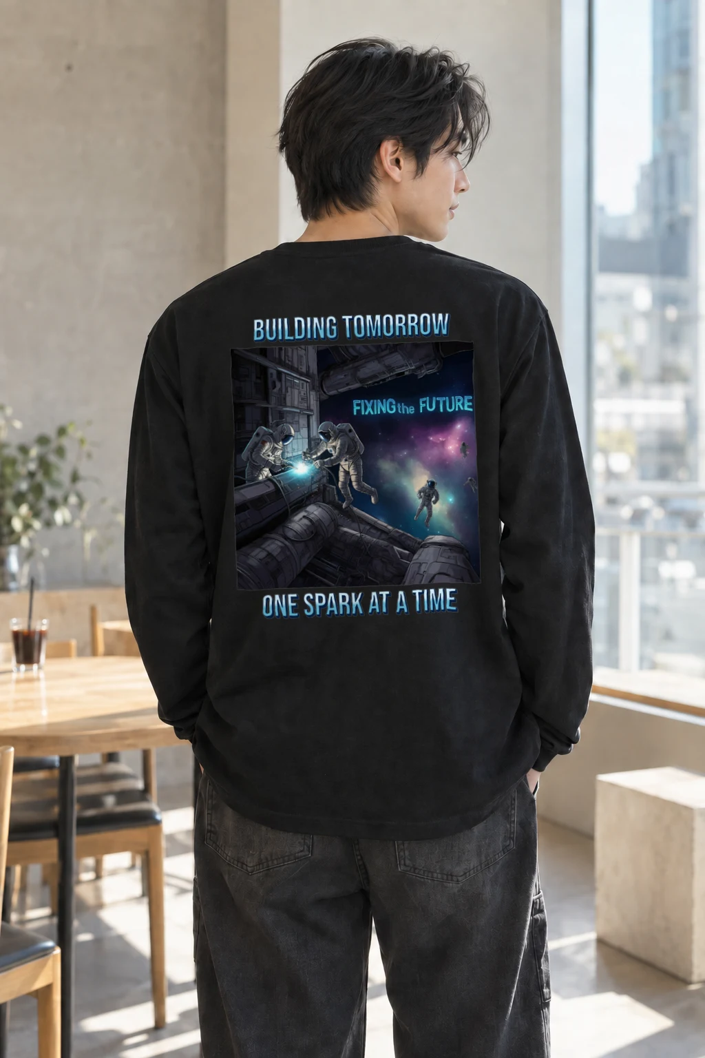 "Building Tomorrow" Unisex Longsleeve T-shirt | Gildan 2400