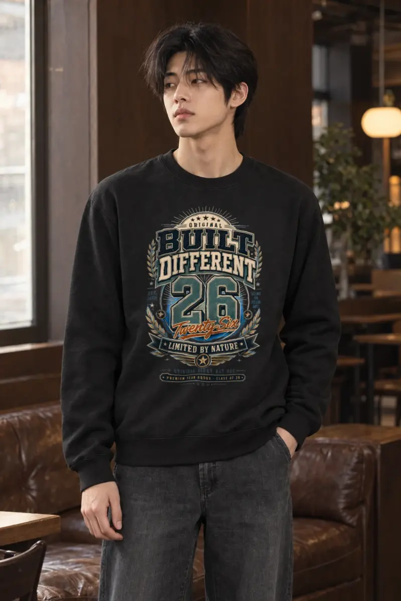 "Built Different 26" Heavy Blend Unisex Crewneck Sweatshirt | Gildan 18000