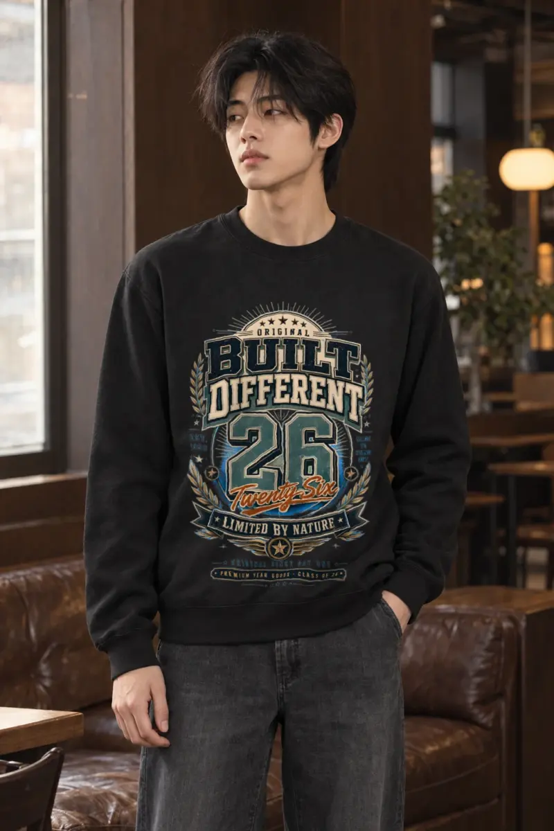 "Built Different 26" Heavy Blend Unisex Crewneck Sweatshirt