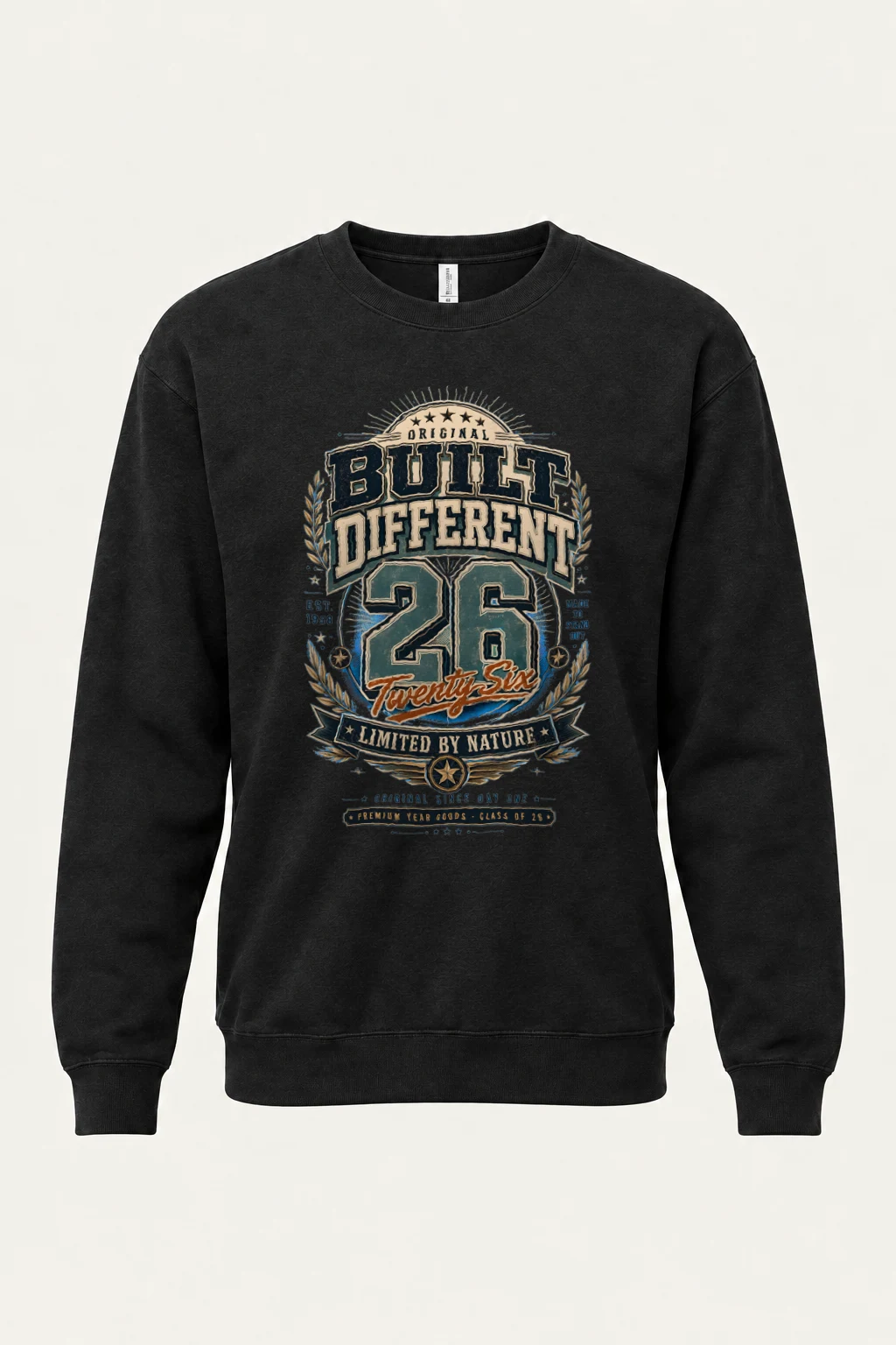 "Built Different 26" Heavy Blend Unisex Crewneck Sweatshirt | Gildan 18000