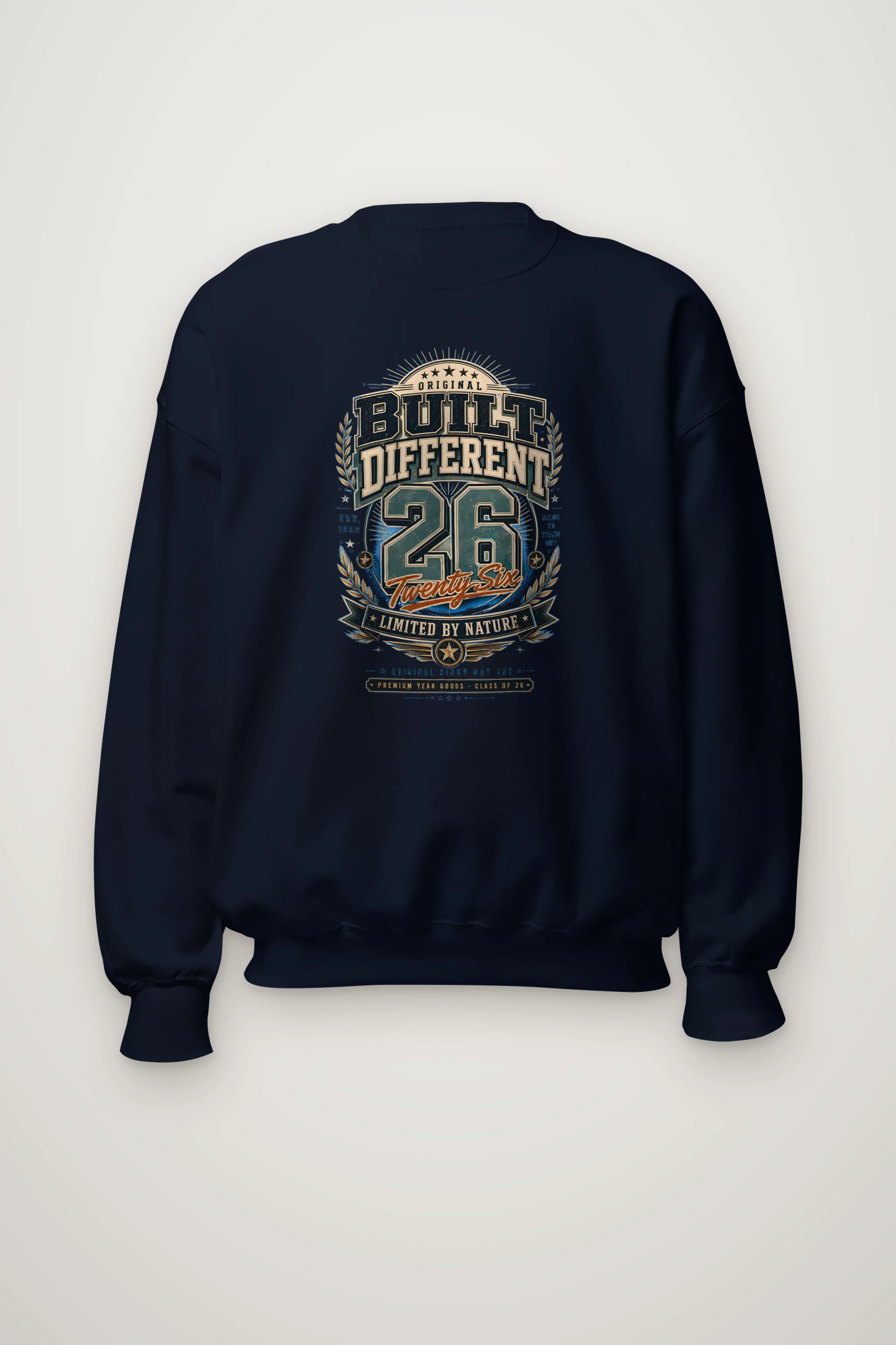 "Built Different 26" Heavy Blend Unisex Crewneck Sweatshirt