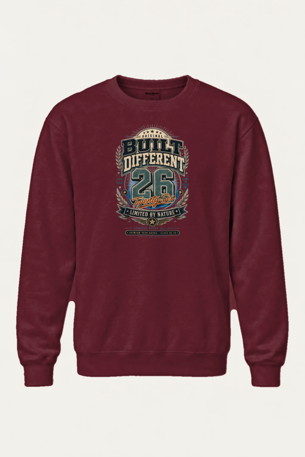 "Built Different 26" Heavy Blend Unisex Crewneck Sweatshirt | Gildan 18000