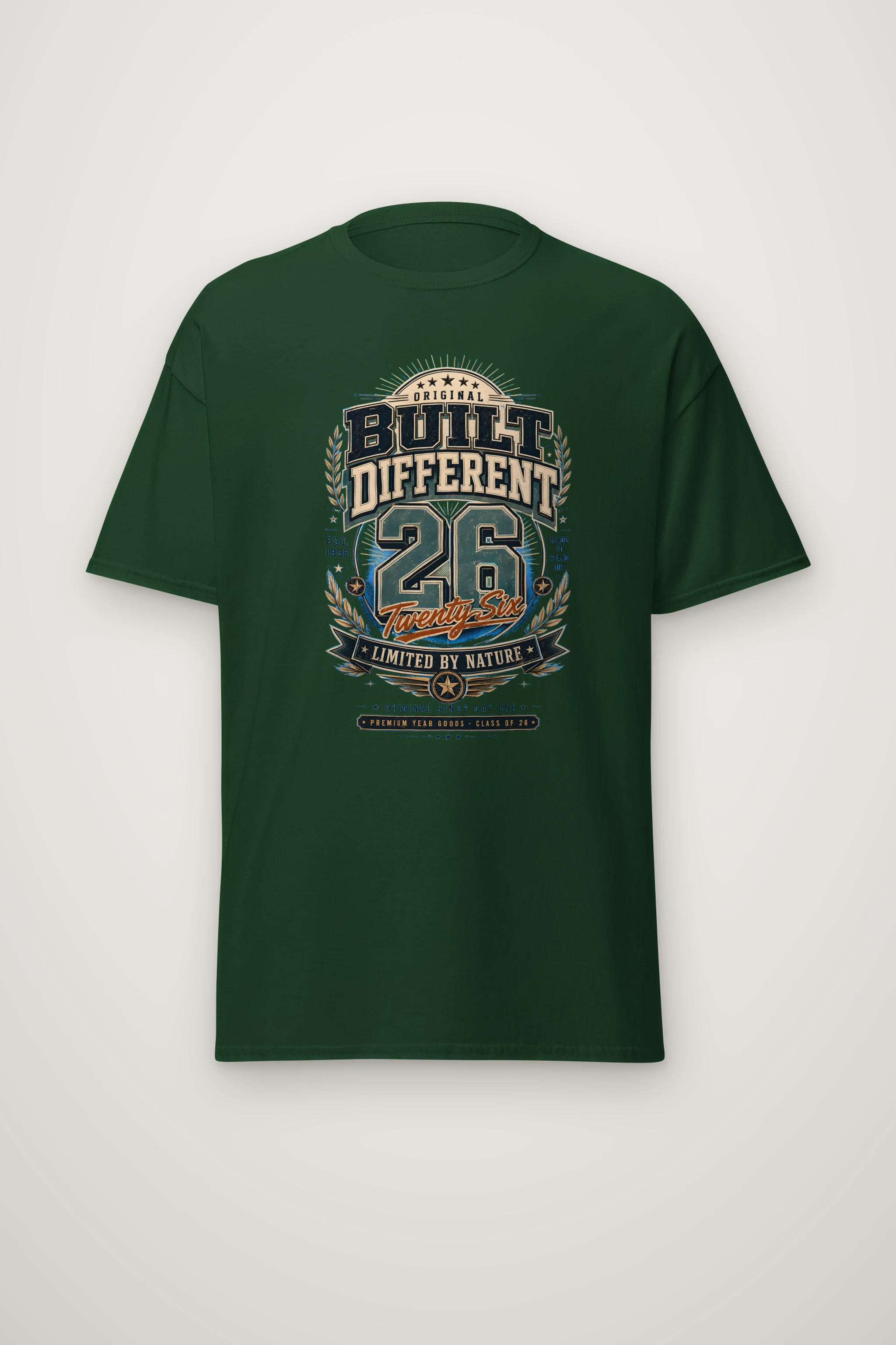 "Built Different 26" Heavyweight Unisex Crewneck T-shirt