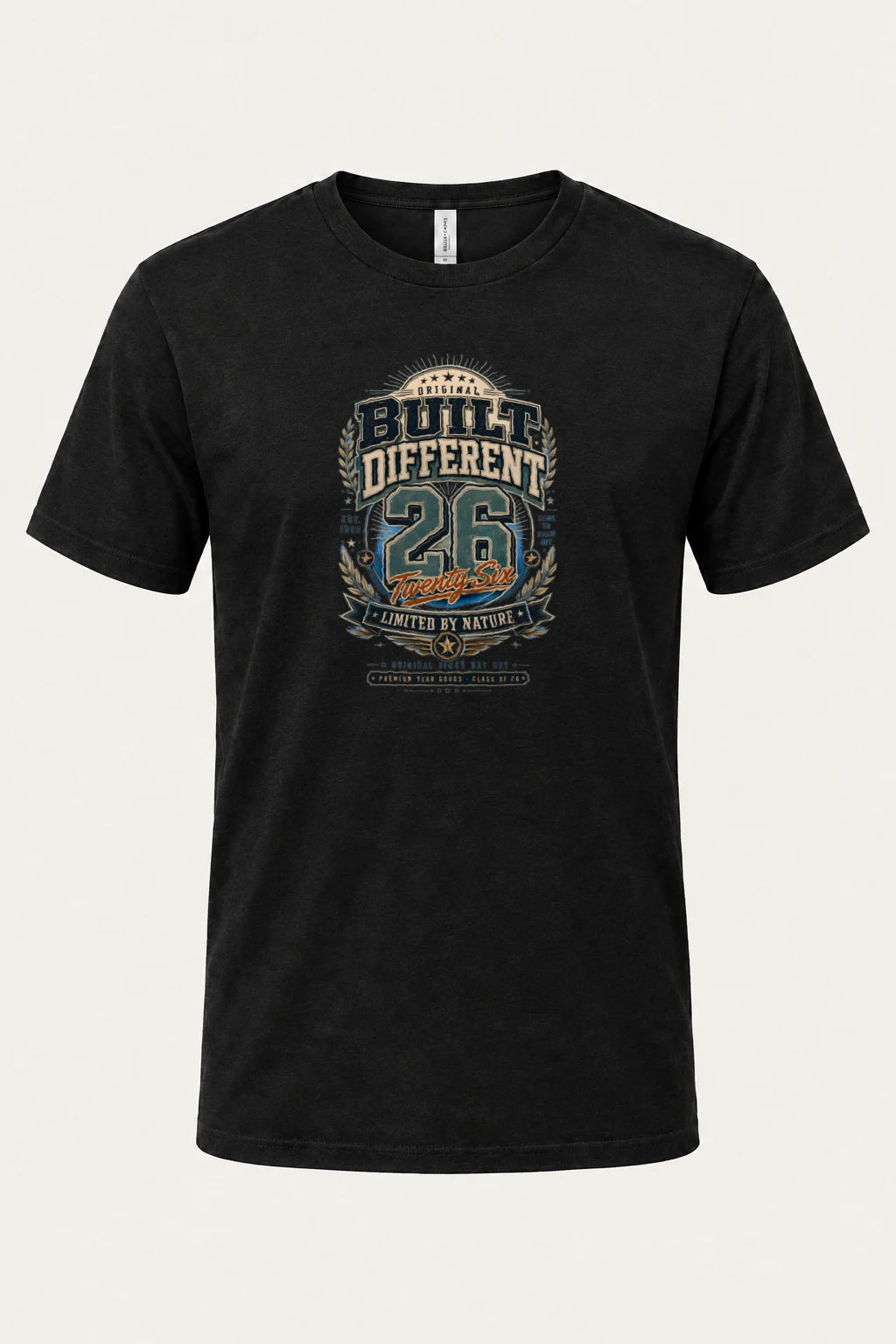 "Built Different 26" Heavyweight Unisex Crewneck T-shirt | Gildan 5000