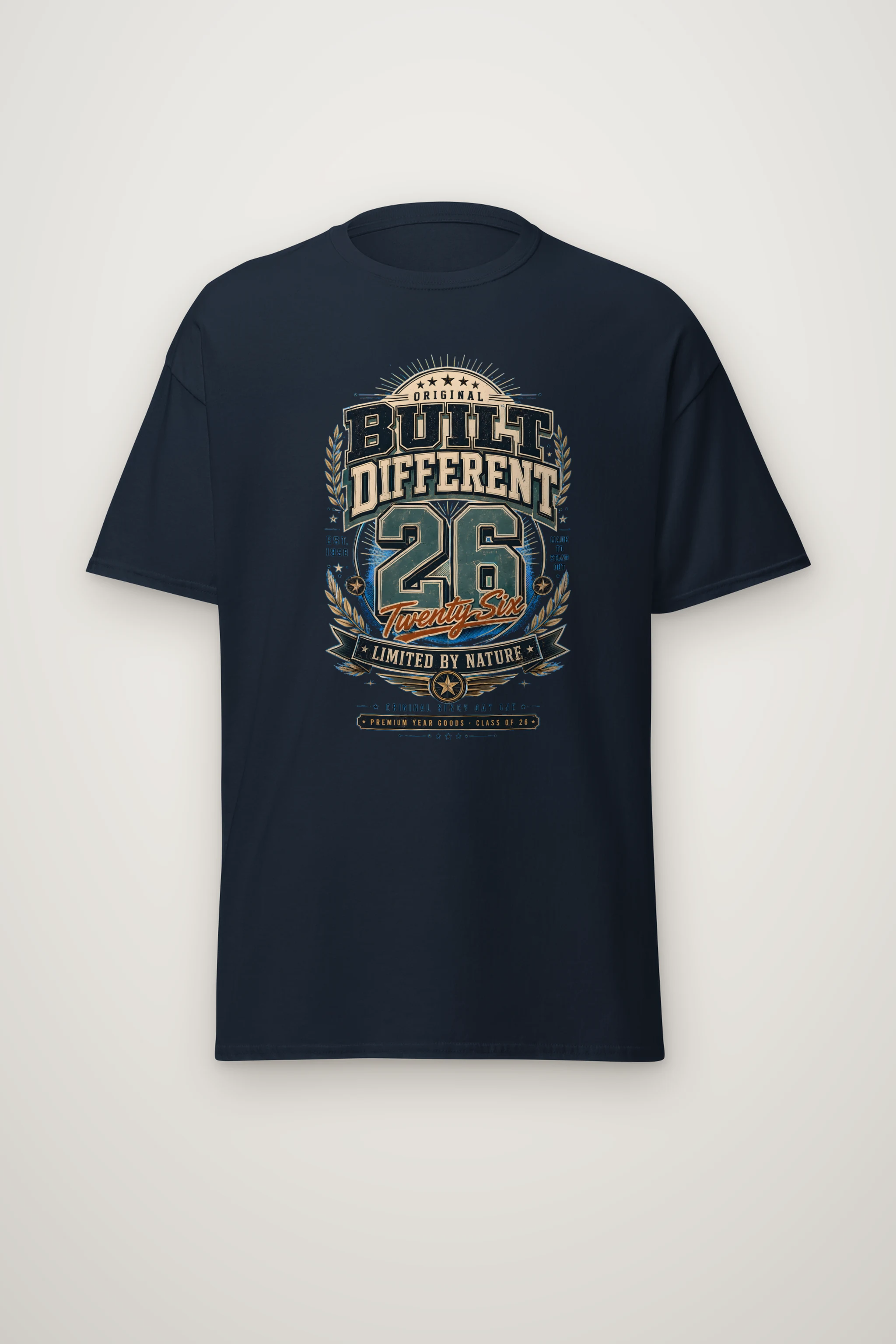 "Built Different 26" Heavyweight Unisex Crewneck T-shirt