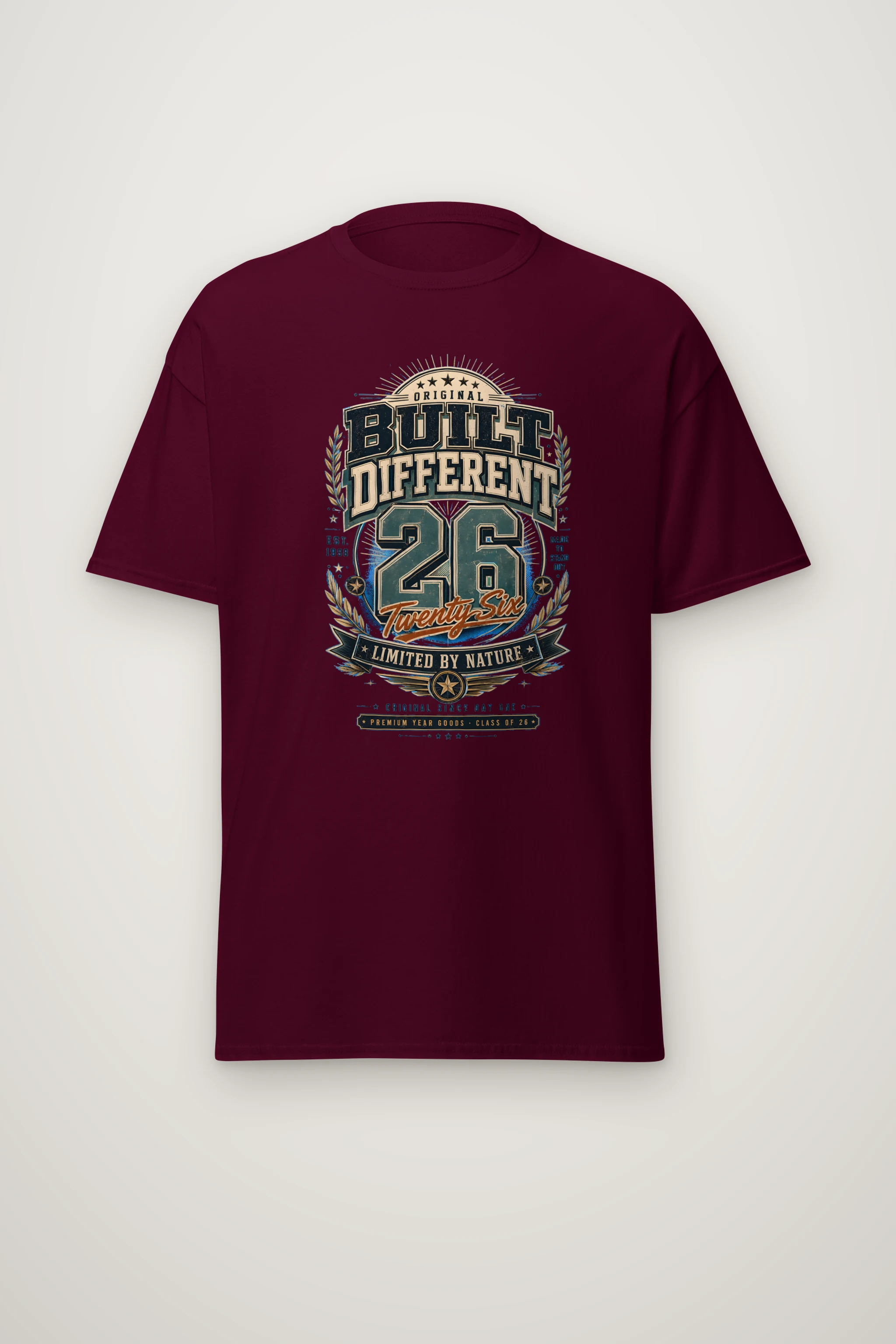 "Built Different 26" Heavyweight Unisex Crewneck T-shirt