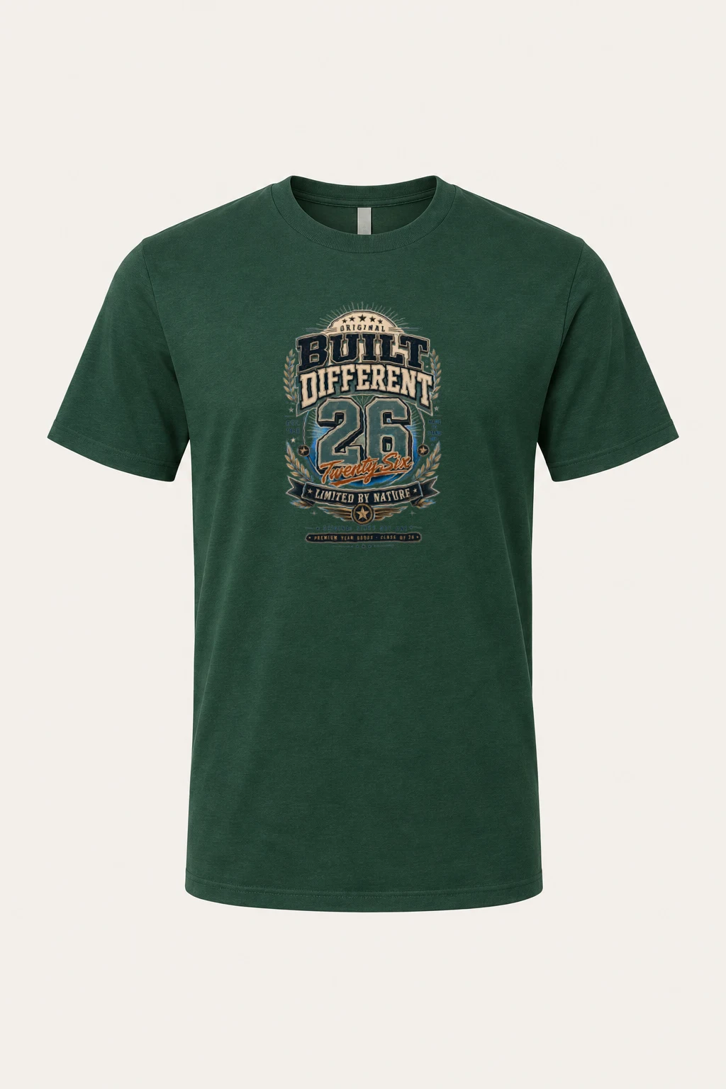 "Built Different 26" Heavyweight Unisex Crewneck T-shirt | Gildan 5000