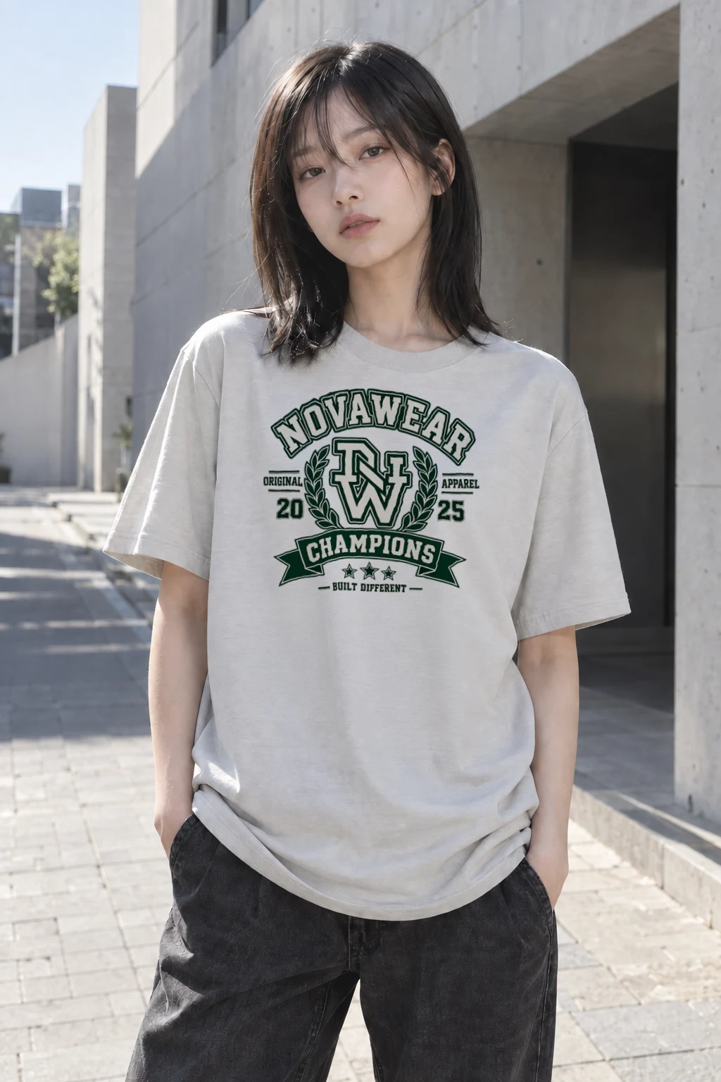 "Built Different Champions" Heavyweight Unisex Crewneck T-shirt | Gildan 5000