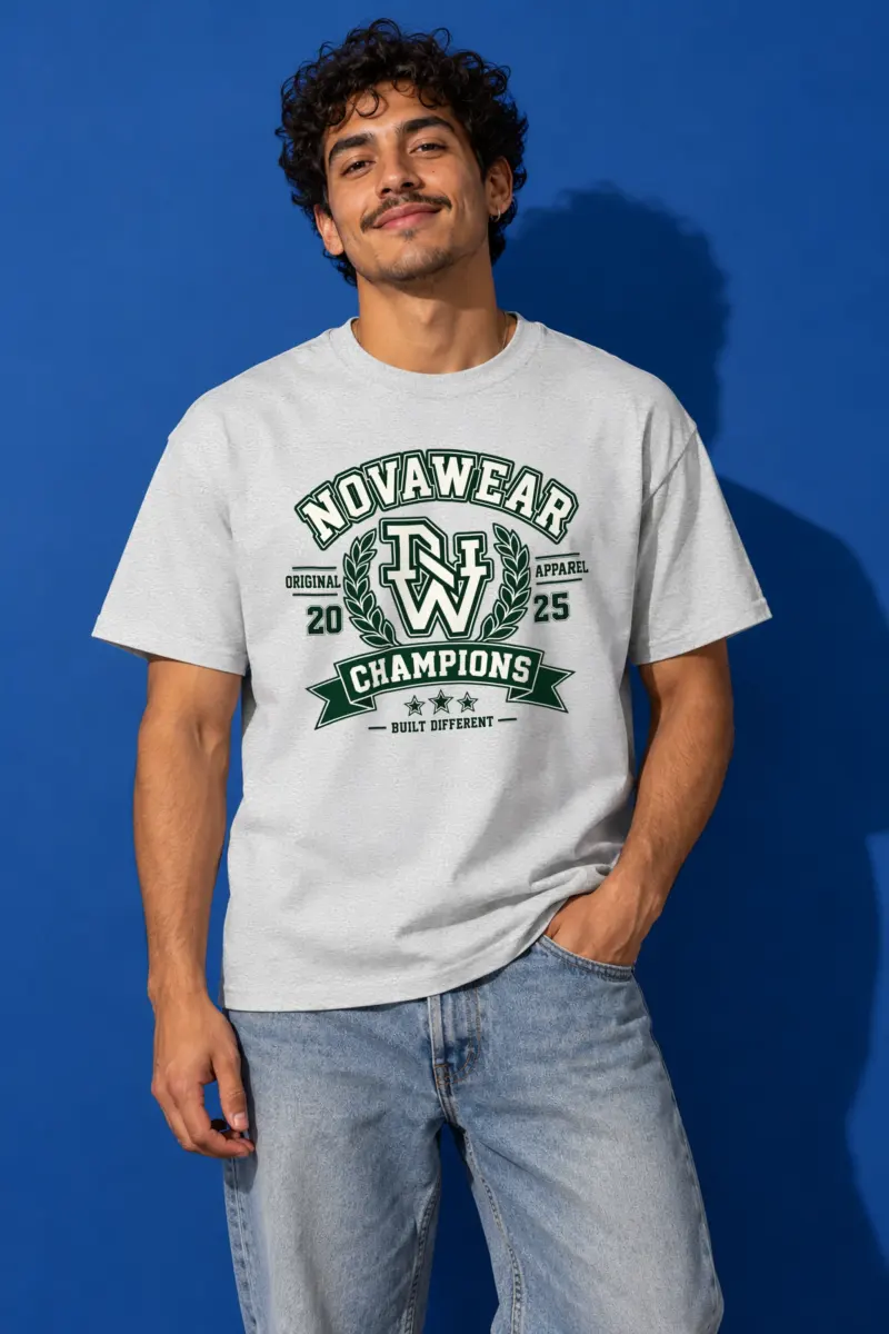 "Built Different Champions" Heavyweight Unisex Crewneck T-shirt