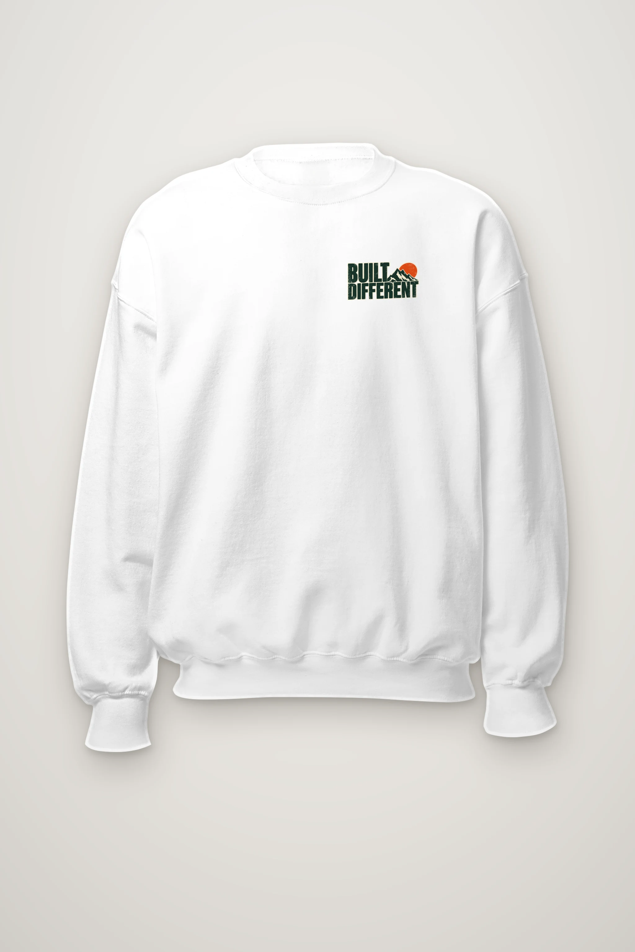 "Built Different Explore Further" Heavy Blend Unisex Crewneck Sweatshirt