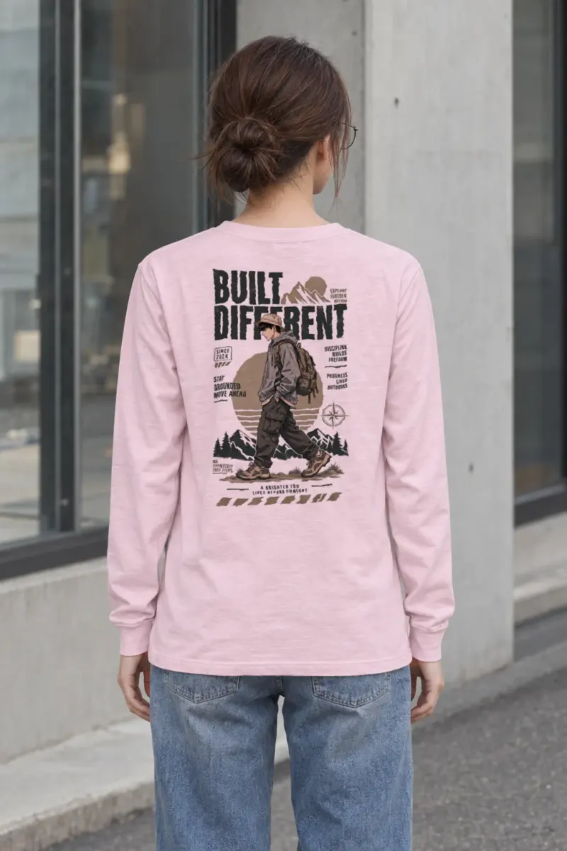 "Built Different Explore Further" Unisex Longsleeve T-shirt