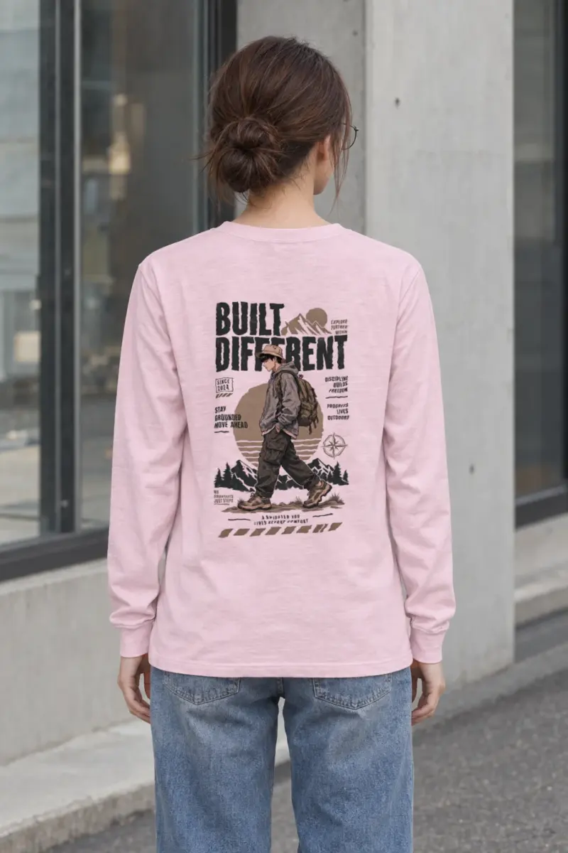 "Built Different Explore Further" Unisex Longsleeve T-shirt