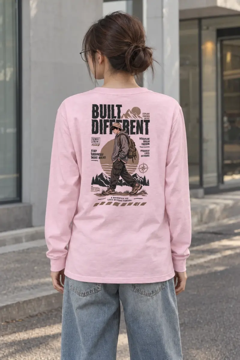 "Built Different Explore Further" Unisex Longsleeve T-shirt