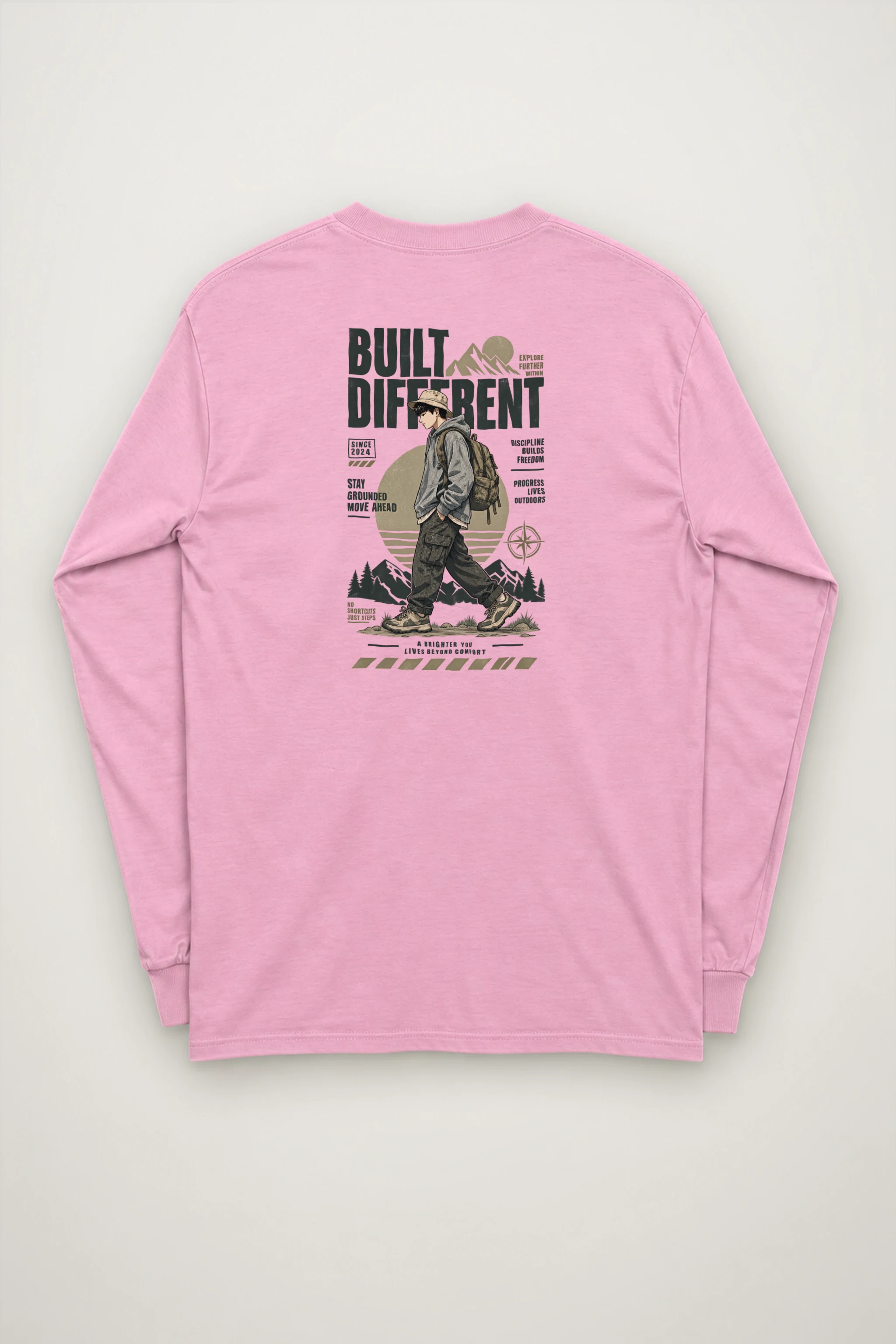 "Built Different Explore Further" Unisex Longsleeve T-shirt