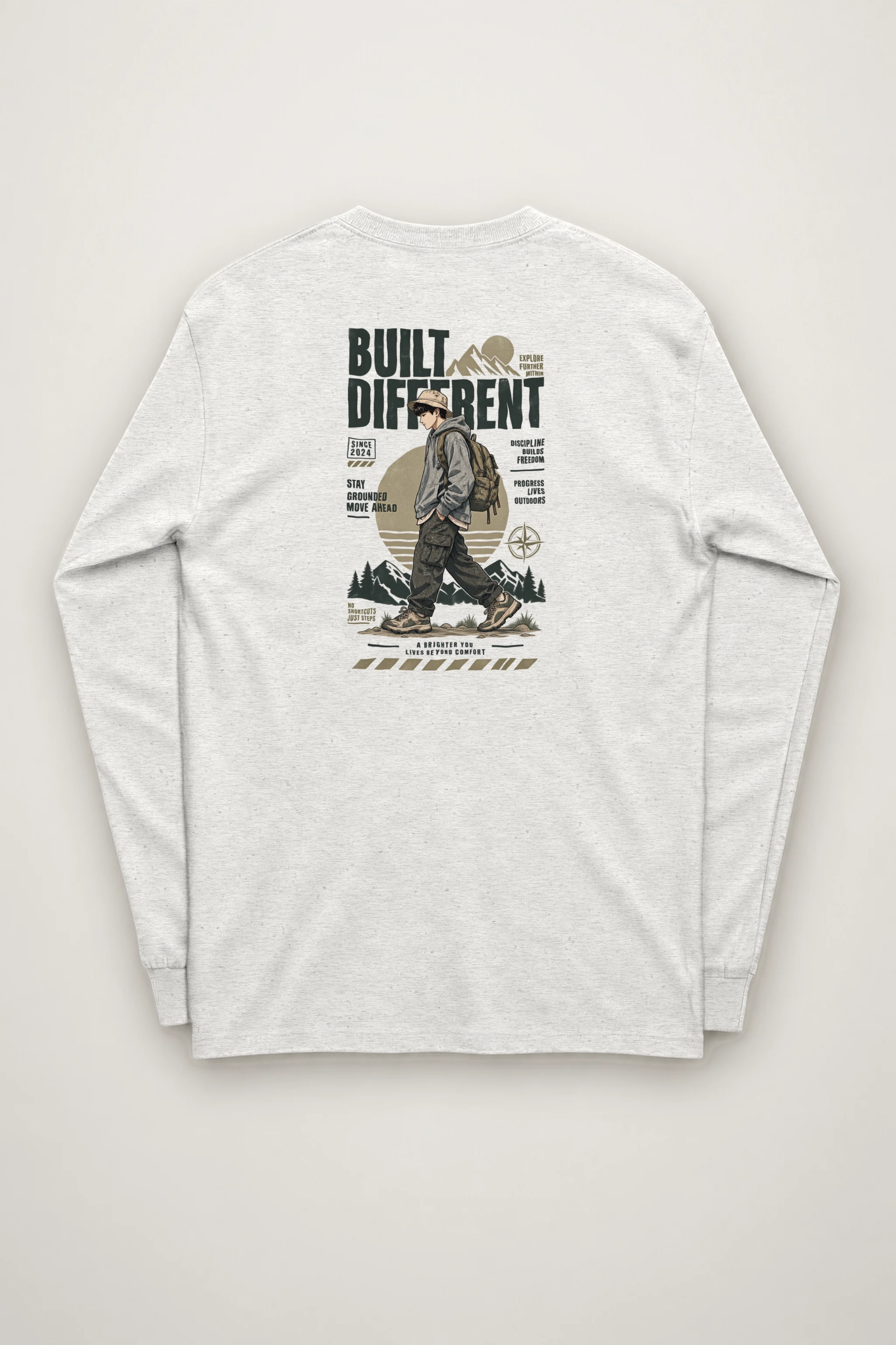 "Built Different Explore Further" Unisex Longsleeve T-shirt