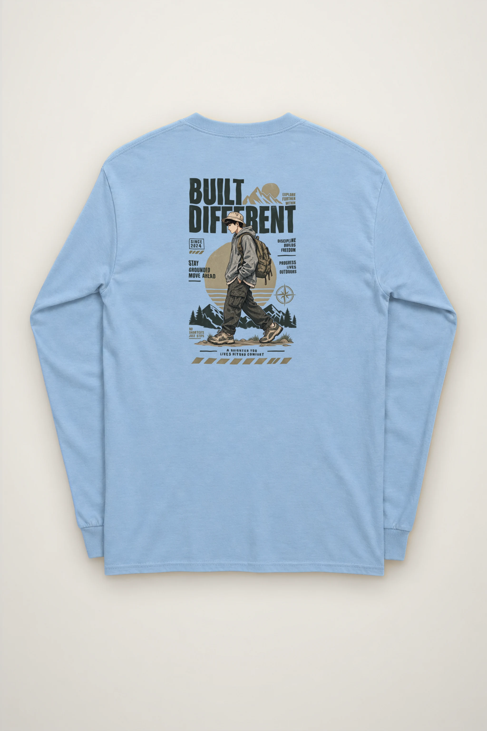 "Built Different Explore Further" Unisex Longsleeve T-shirt