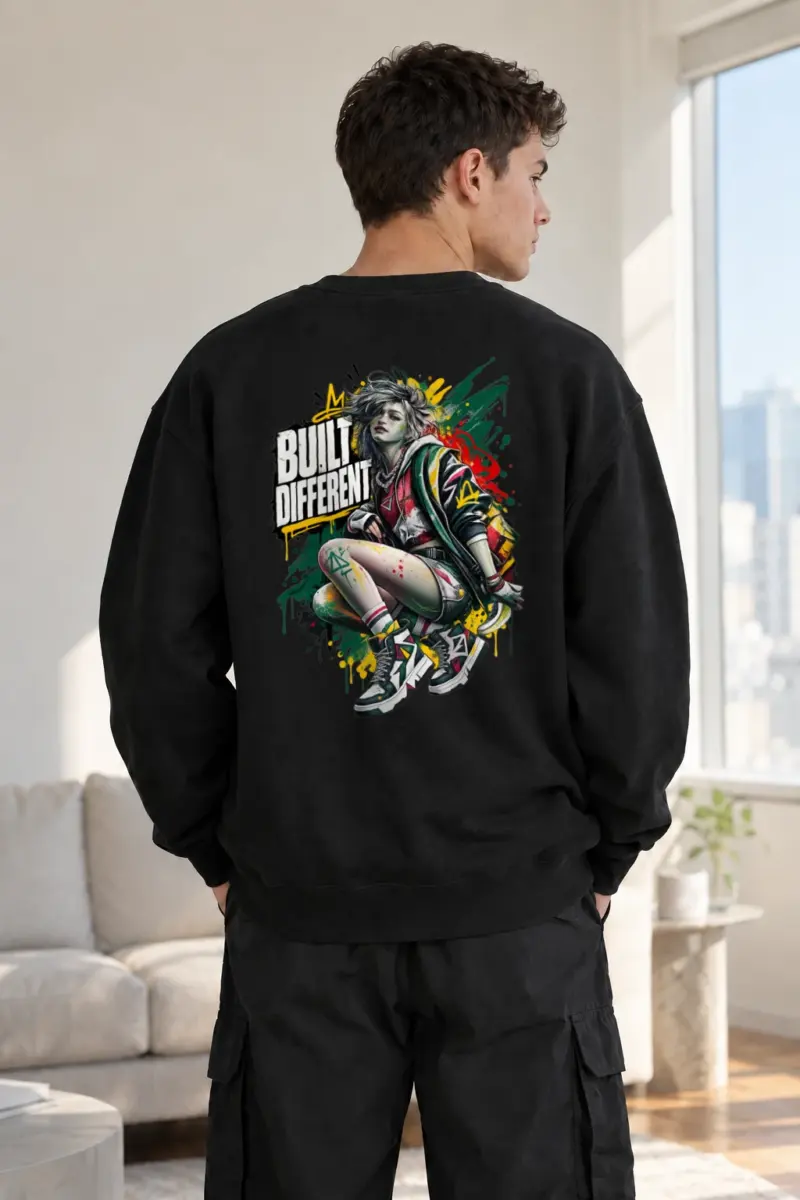 "Built Different" Heavy Blend Unisex Crewneck Sweatshirt | Gildan 18000