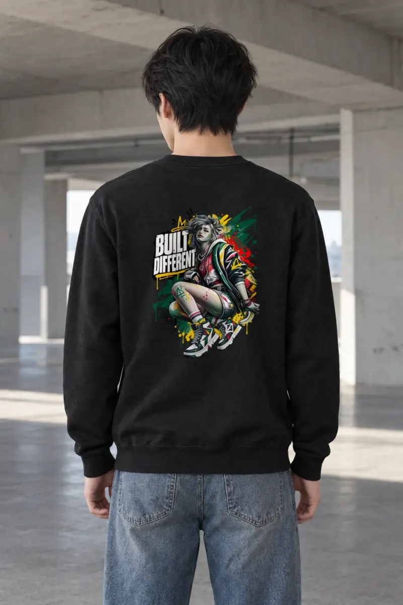 "Built Different" Heavy Blend Unisex Crewneck Sweatshirt