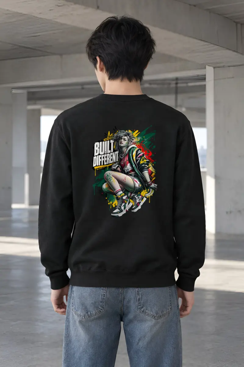 "Built Different" Heavy Blend Unisex Crewneck Sweatshirt