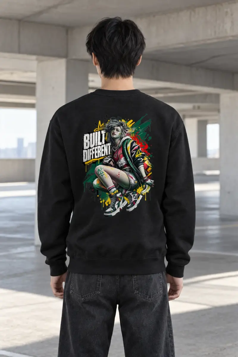 "Built Different" Heavy Blend Unisex Crewneck Sweatshirt | Gildan 18000
