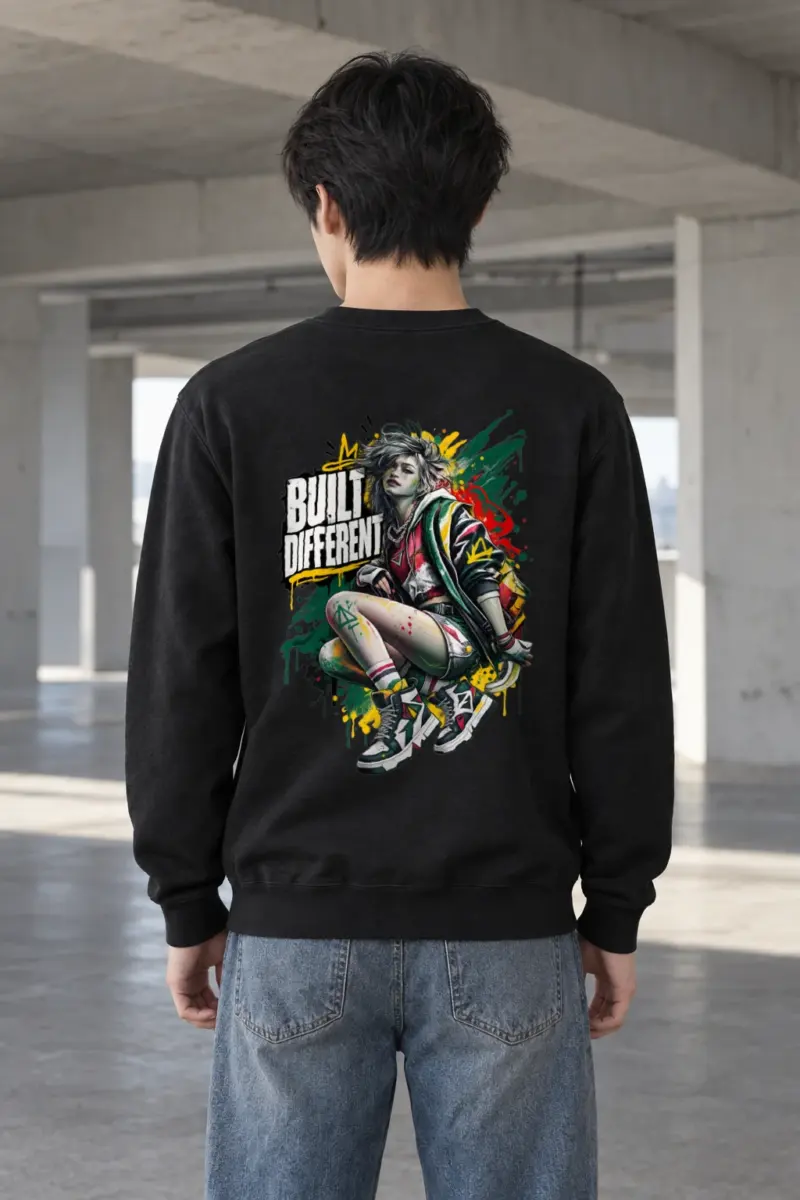 "Built Different" Heavy Blend Unisex Crewneck Sweatshirt