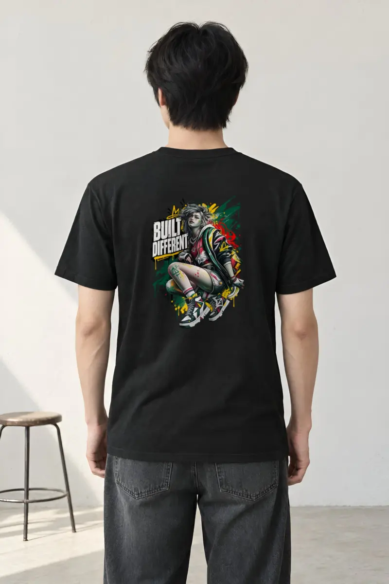 "Built Different" Heavyweight Unisex Crewneck T-shirt