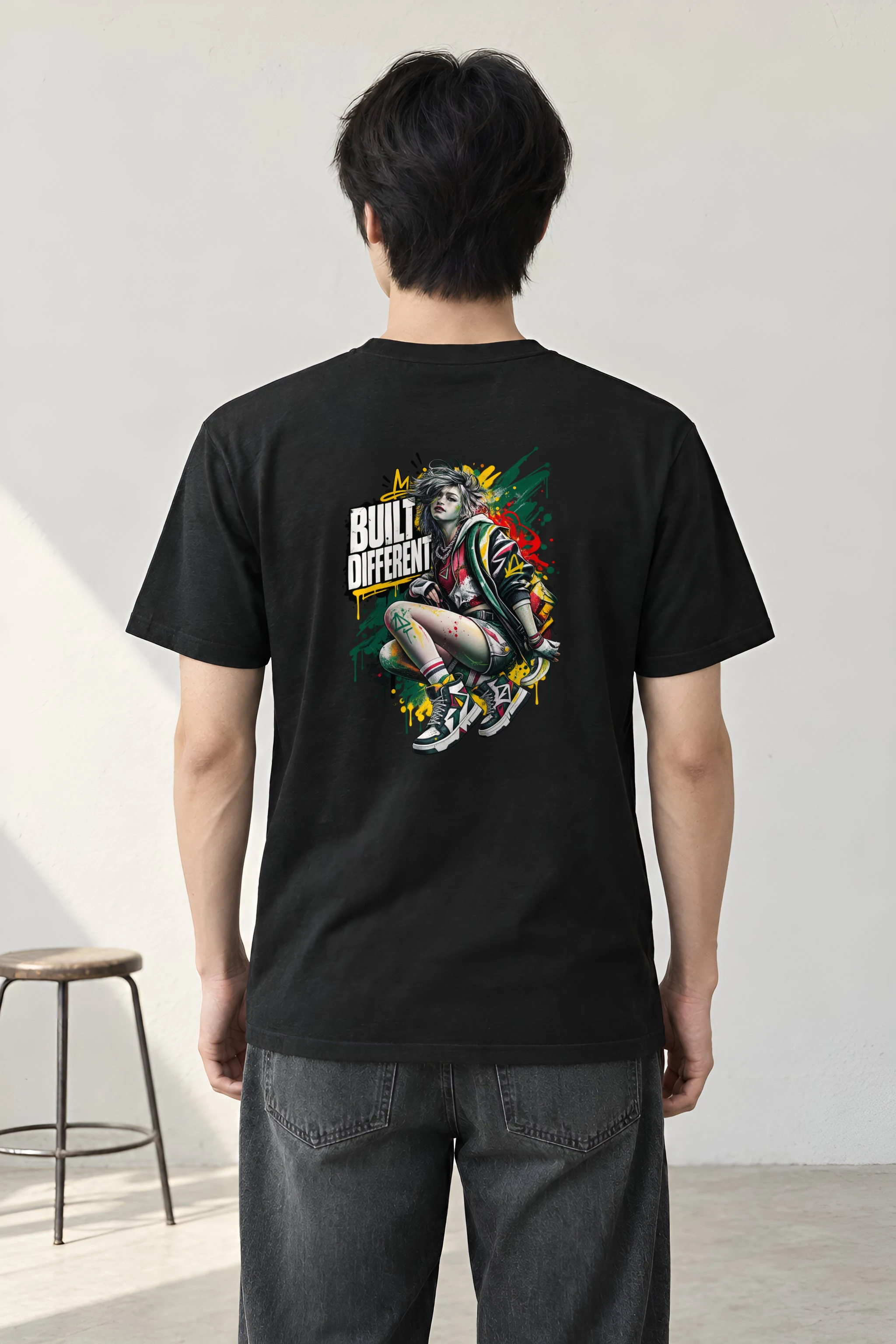 "Built Different" Heavyweight Unisex Crewneck T-shirt