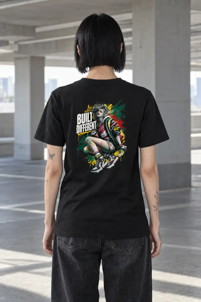 "Built Different" Heavyweight Unisex Crewneck T-shirt