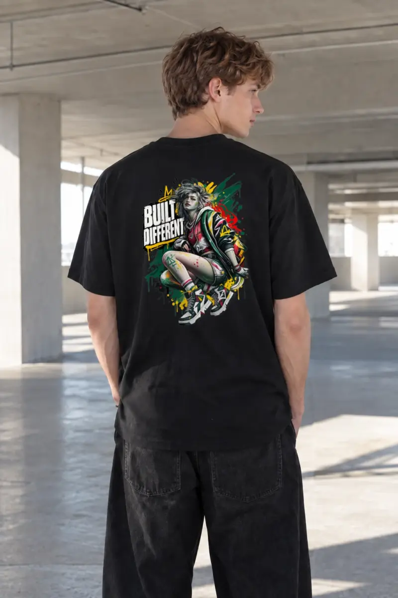 "Built Different" Heavyweight Unisex Crewneck T-shirt | Gildan 5000