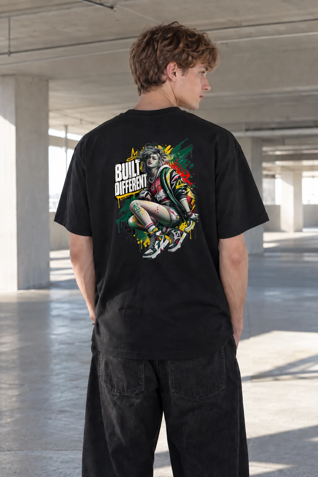 "Built Different" Heavyweight Unisex Crewneck T-shirt | Gildan 5000
